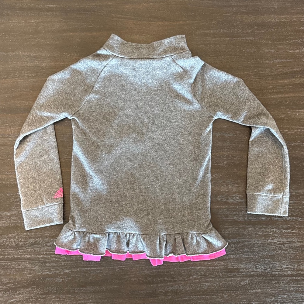 Adidas Girls 6X Gray & Pink Sweatshirt - Picture 8 of 8